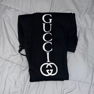 Black Gucci joggers